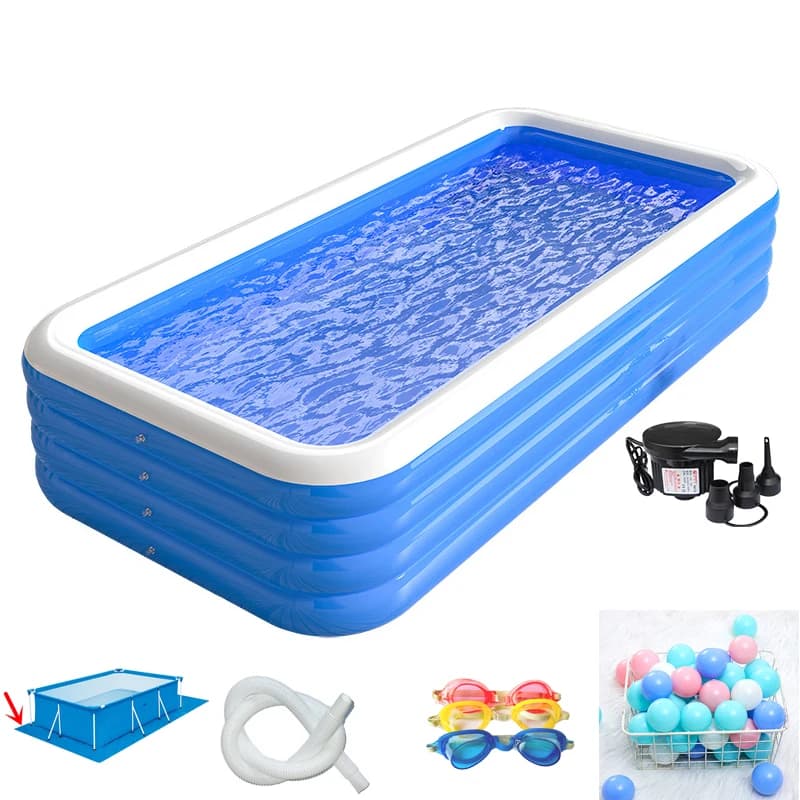 Portable Large Adult Small Child Bath Baby Rectangular Pool For Children -Electrically Inflated