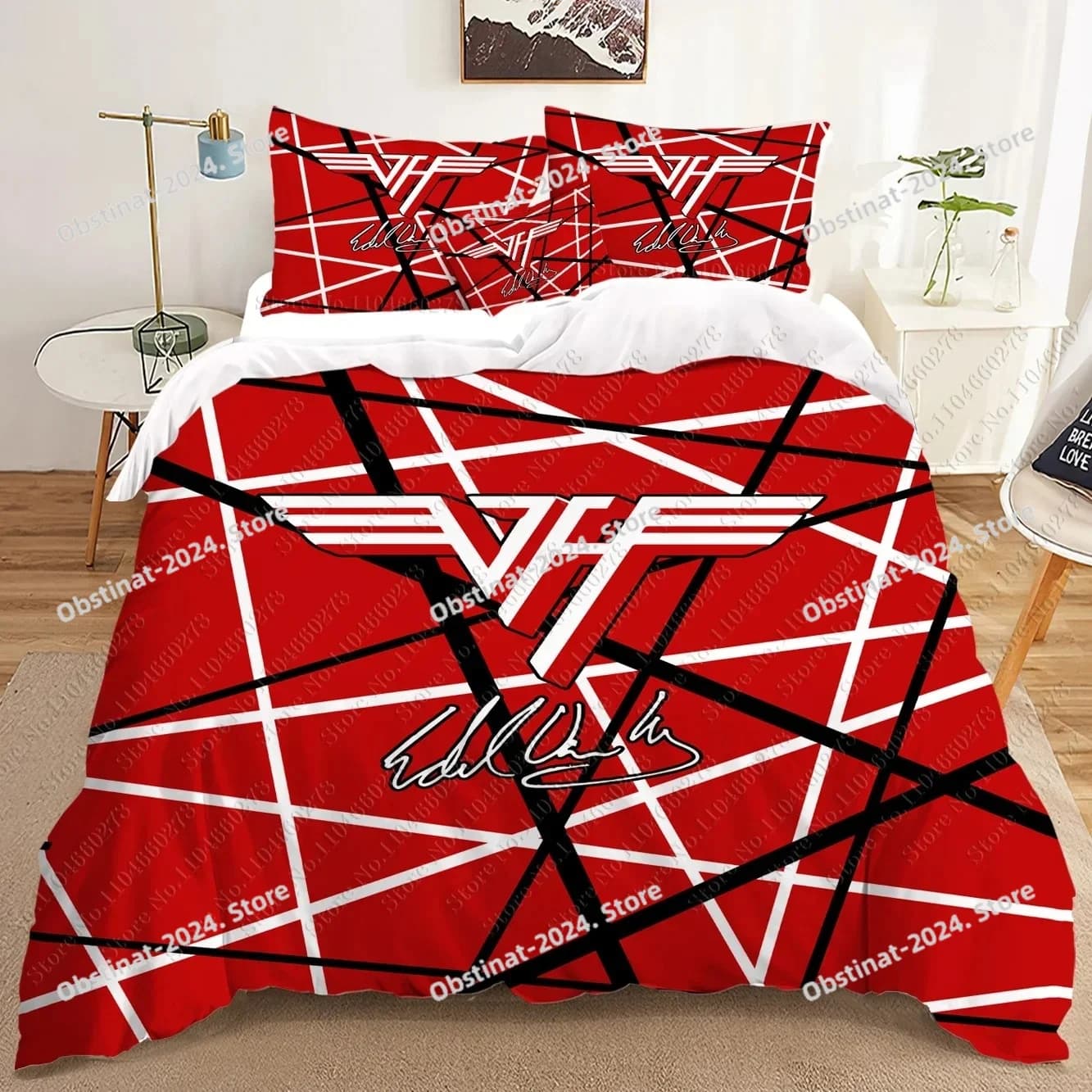 Nuovo cantante Eddie Van Halen set lenzuola Set biancheria da letto Singolo Twin Completo Queen King Size Set copripiumino camera da letto per bambini adulti Set