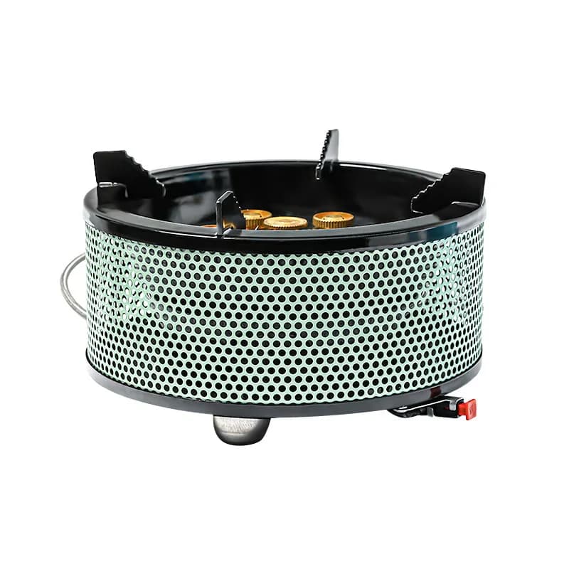 Fornello a cassetta 11000W a sei fuochi antivento per campeggio e barbecue all'aperto, fornello a gas Cass ad alta potenza per gas alpino