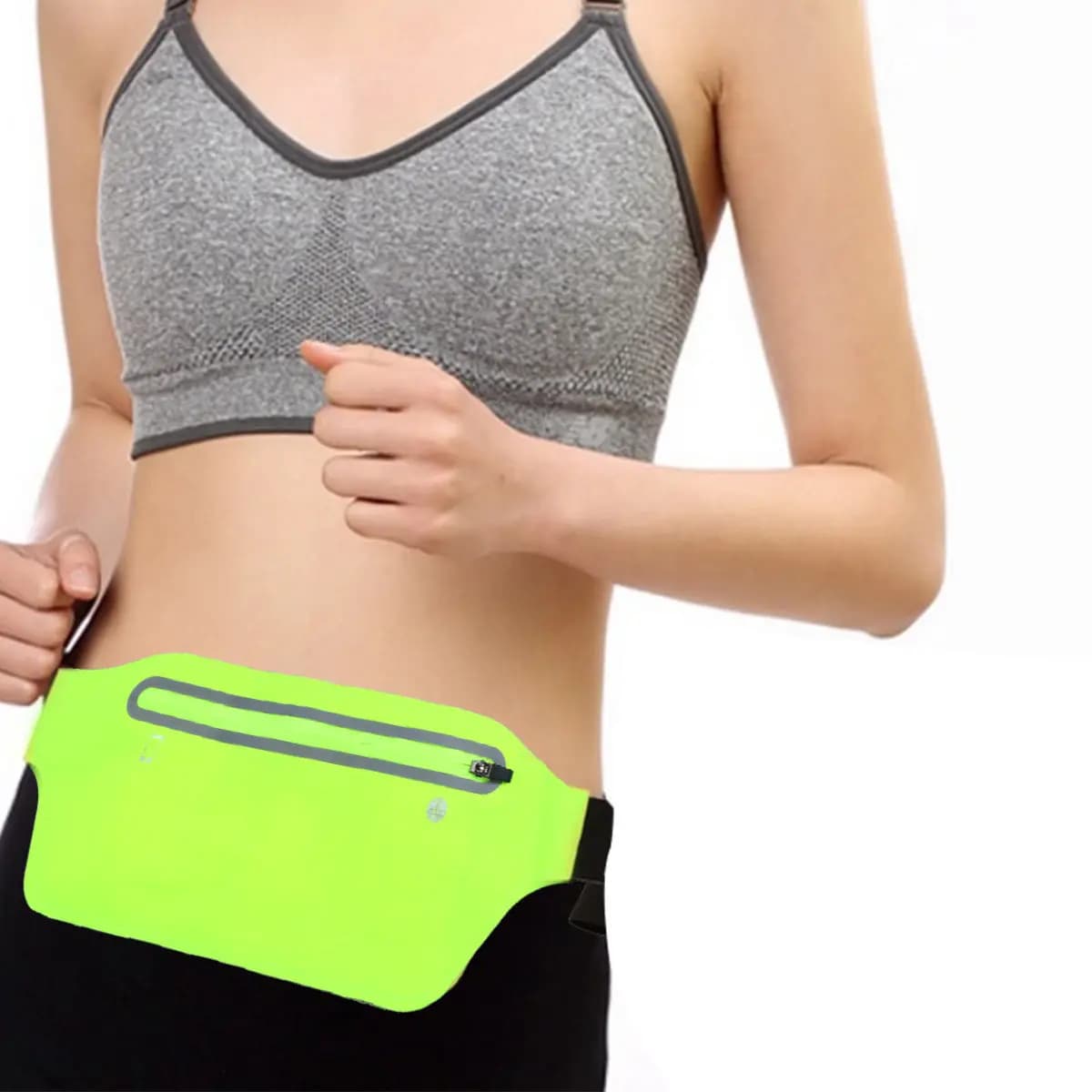 1.5mm Thick 2.3oz Running Belt Breathable Reflective Waist Pack Water Resistant Phone Holder for Walking
