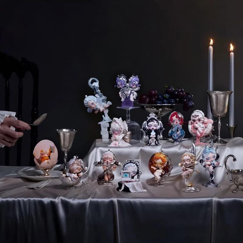 POP mart Skullpanda Dining Table Series Blind Box Study Room Decoration Children'S Collectible Toy Birthday Gift