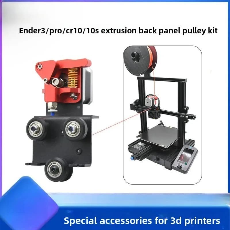 Accessori per stampante 3D Ender3 Estrusore a doppia marcia Kit di lamiera per estrusione corta aggiornato Backplane con puleggia