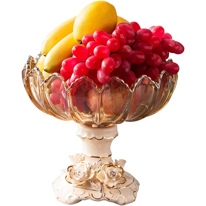 Piatto di frutta in ceramica creativa nordica piatto di frutta secca ornamento per tavolino da salotto per la casa