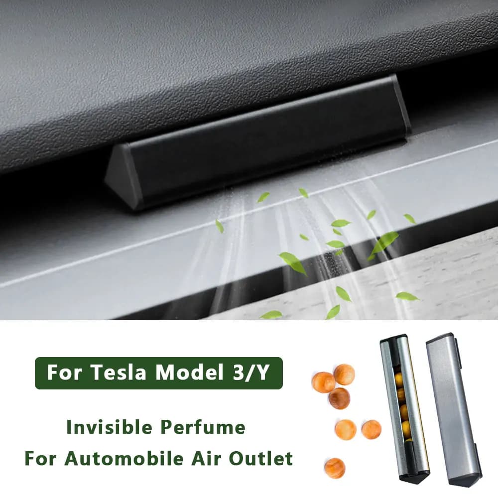 For Tesla Model 3/Y, Deodorant Car Deodorant Diffuser Invisible Perfume for Car Air Intake Remove tobacco smoke