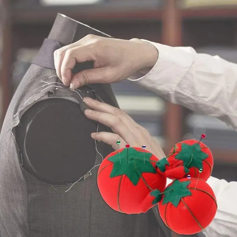 1Pc Tomato Shaped Needle Pin Cushion DIY Handcraft Tool for Cross Sewing Embroidery Pin Pillow Holder