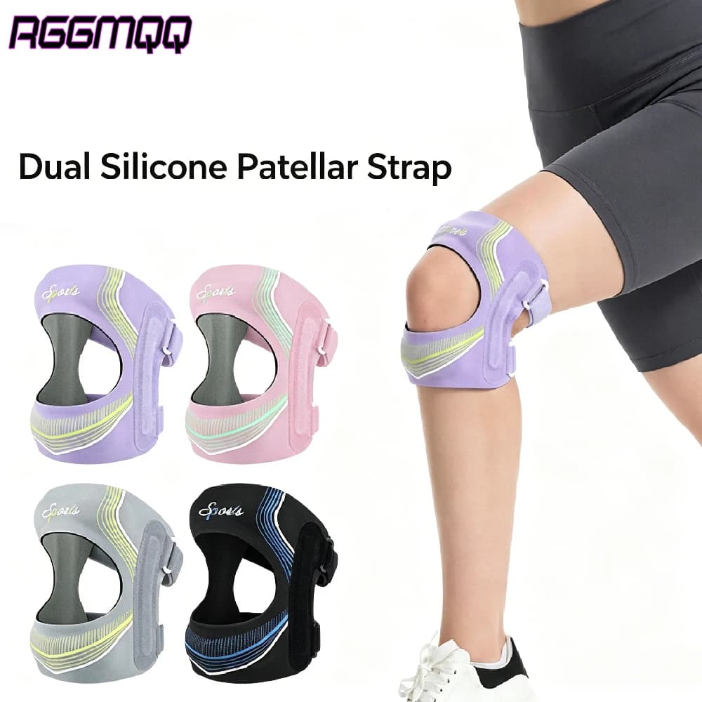 Atella Knee Brace for Men Women, Adjustable Strap with Shock Gel Pad & Side Stabilizers, Breathable Support for Running, Sports