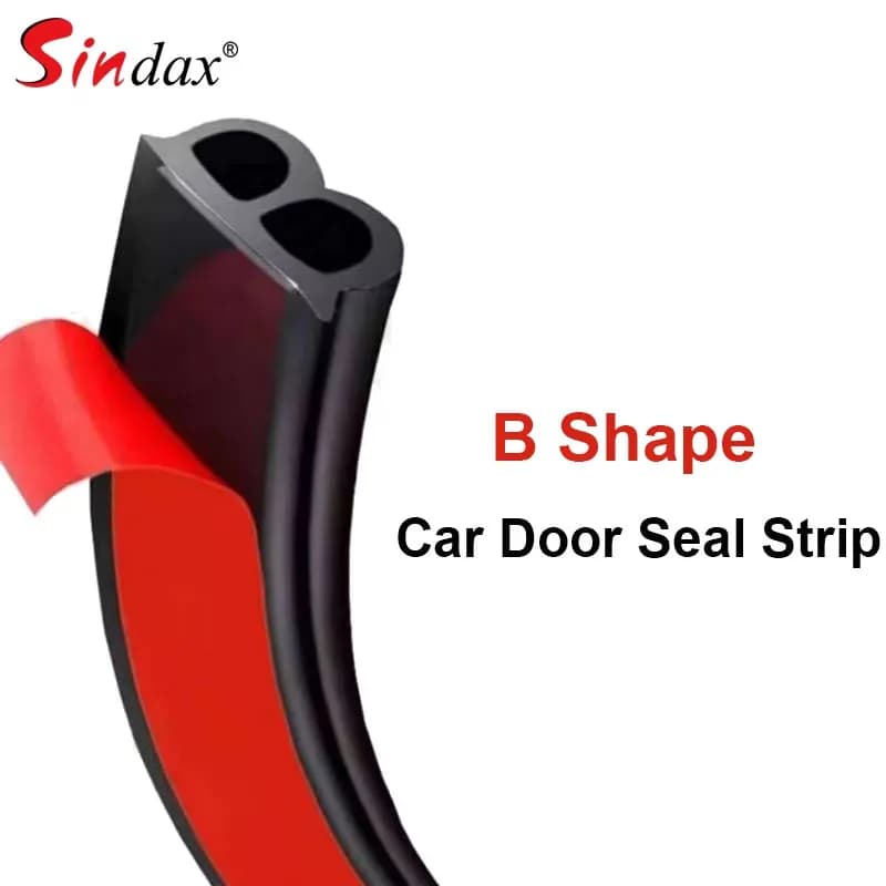 Strisce Adesive per Guarnizioni Porta Auto 5M/10m, Guarnizioni in Gomma a Forma di B, Isolamento Acustico, Accessori Interni per Automobili