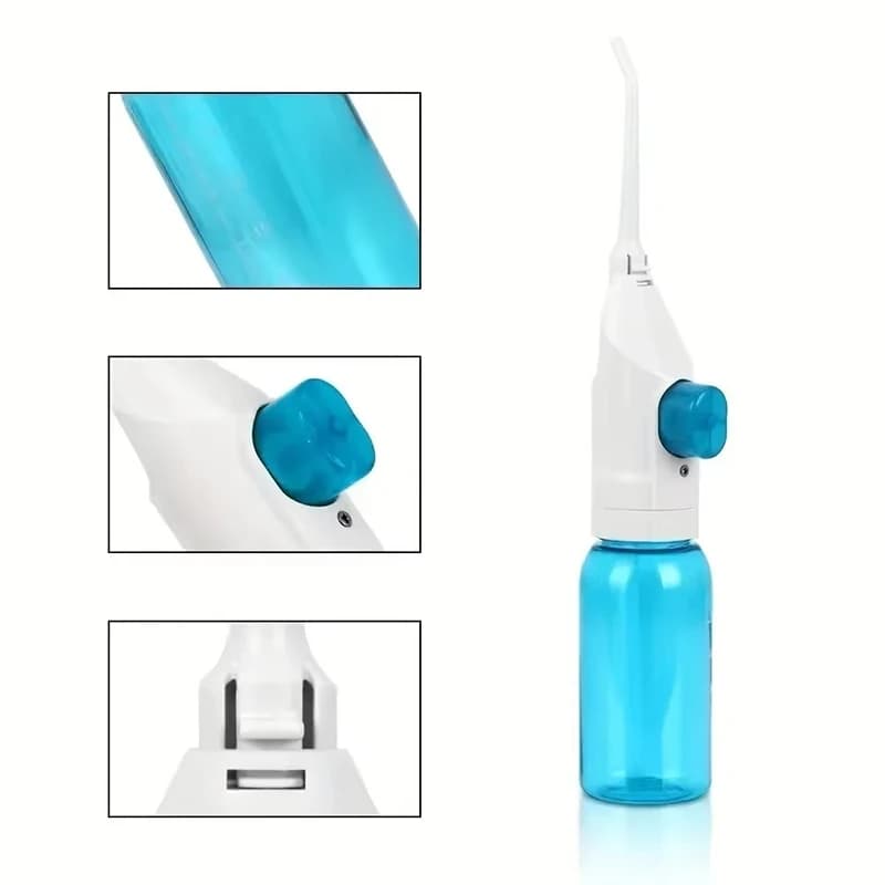 Irrigatore Orale Portatile ad Alta Pressione per Pulizia Denti, Idropulsore Manuale ad Alta Pressione per Viaggi e Uso Domestico