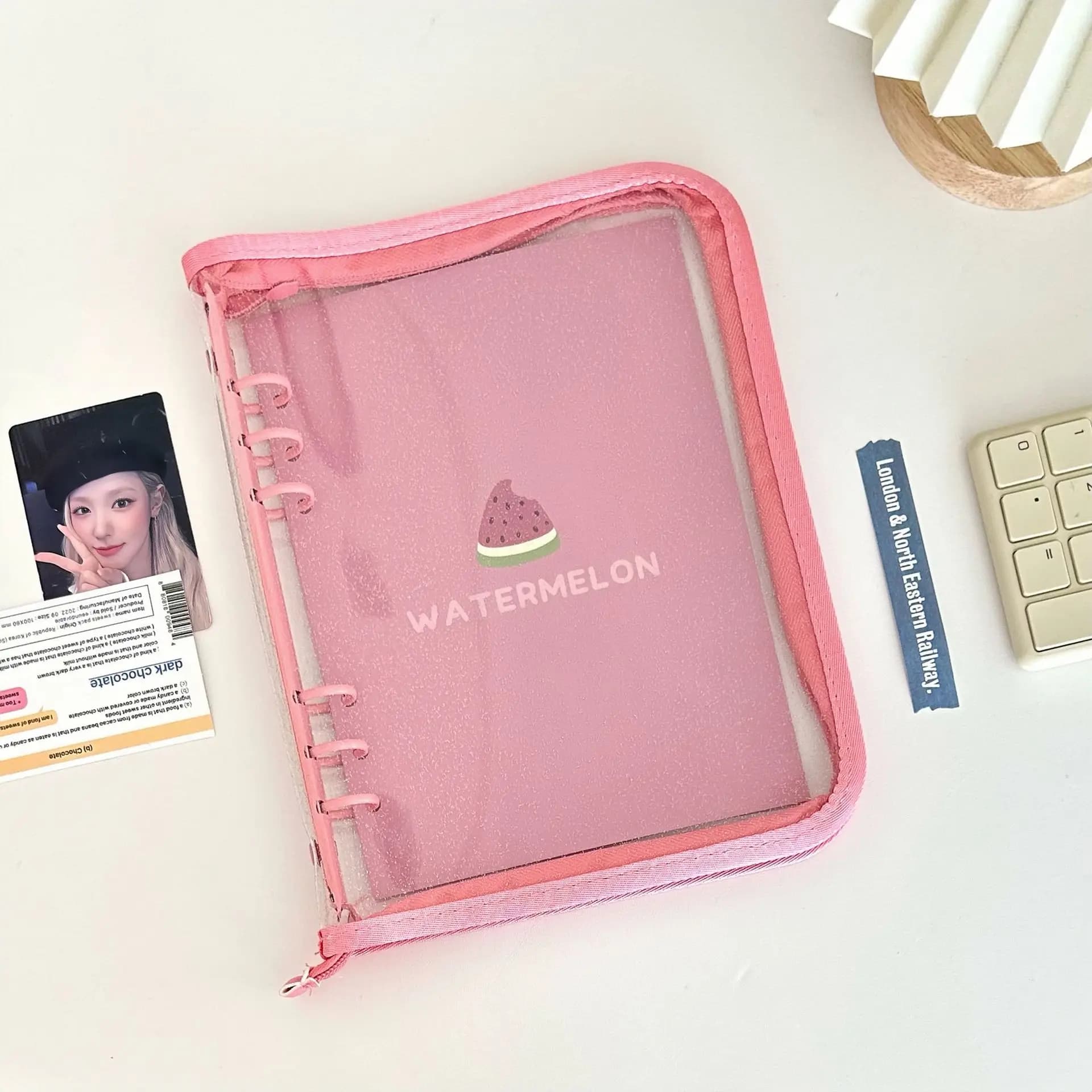 2024 Carino A5/A6 Nwe Zip Bag Il mio diario Agenda Notebook e Tesserino fotografico fai da te Raccoglitore Organizzatore Libro regalo Cancelleria scolastica