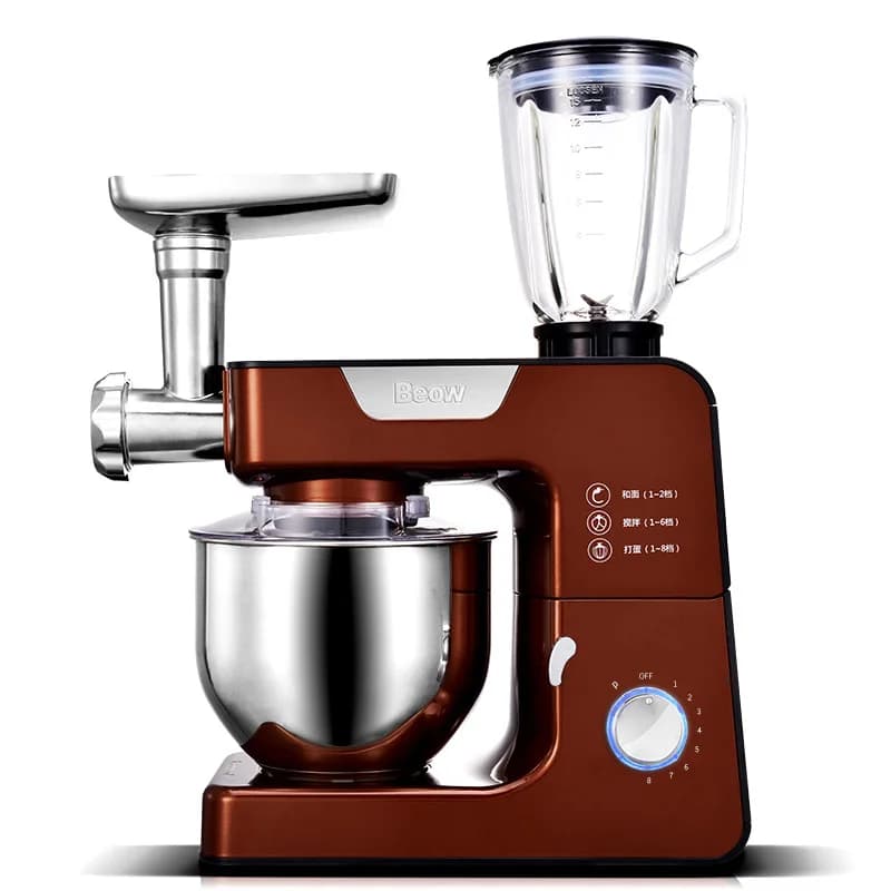 Multifunctional cooking robots: kneading machine, blender, electric tributary for domestic use, food mixing machine and grinding meat