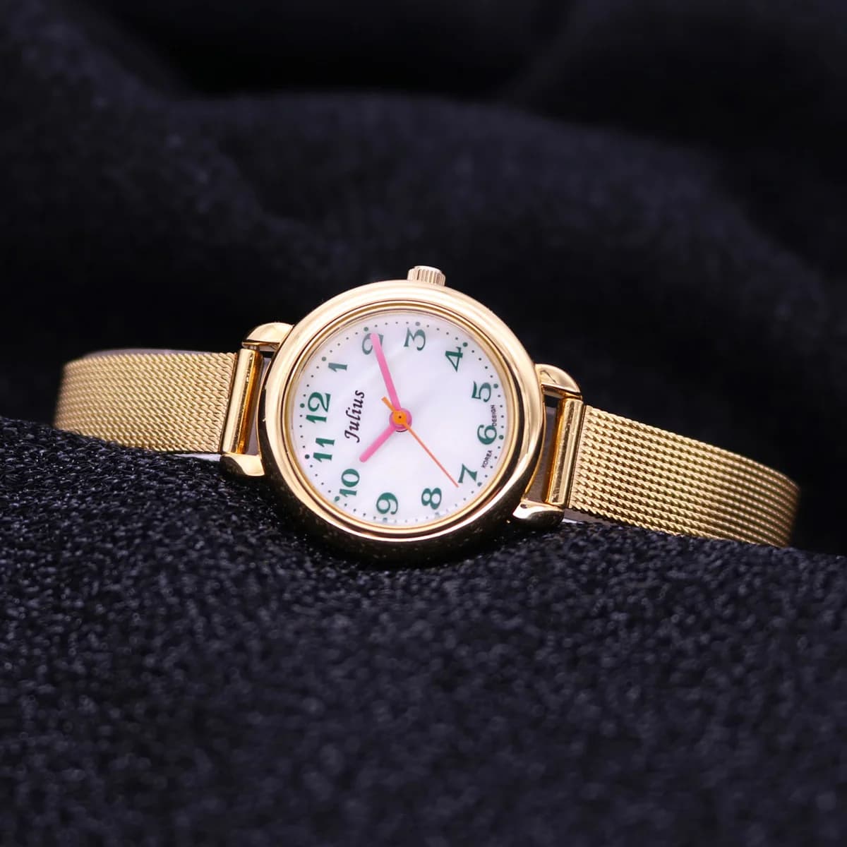 Mother-of-pearl Julius Lady Women's Watch Japan Quartz Elegant Fashion Hours Bracelet Leather Girl's Gift Box