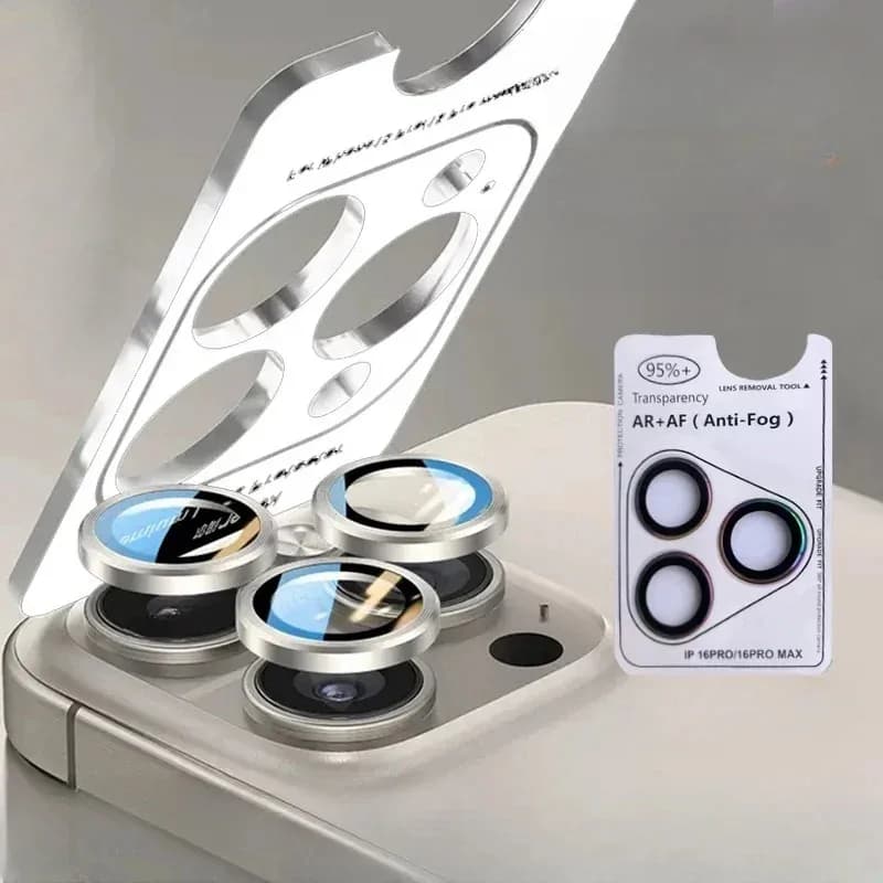 AR+AF camera lens glass ring for iPhone 15 16 17 Pro Max 16pro 15plus, tempered glass screen protection
