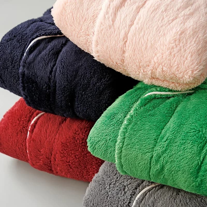 Coppia invernale Flanella Abito lungo Indumenti da notte Double Sided Spessa Kimono Accappatoio Abito con cintura tascabile Casual Pile di corallo Abbigliamento per la casa
