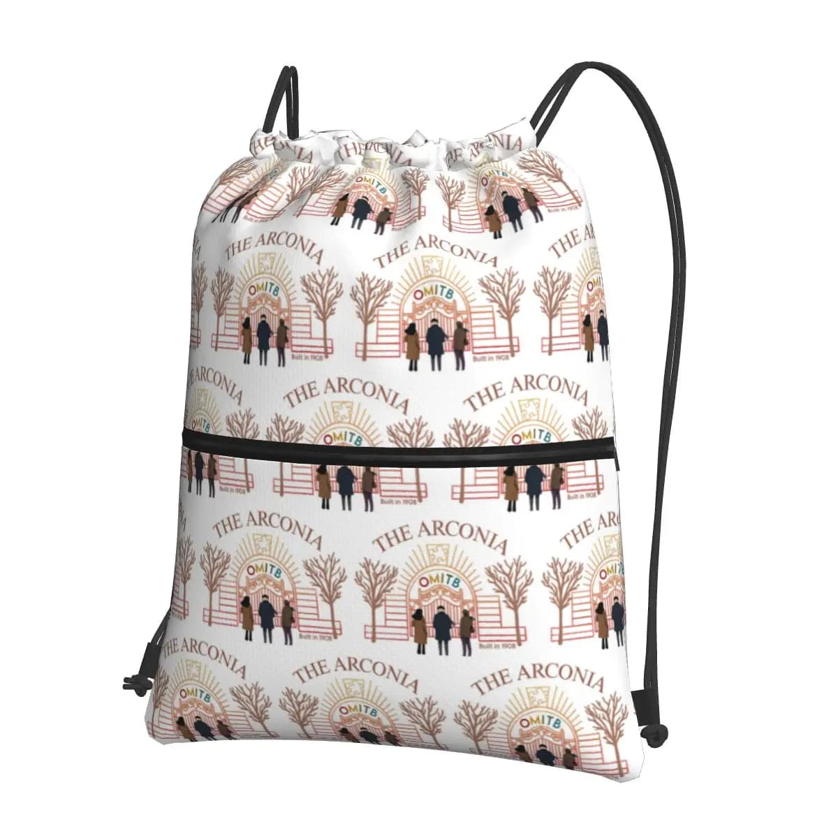 The Arconia Only Murders In The Building 1908 Zaini Borse casual con coulisse Borsa sportiva Borse porta libri per uomo donna scuola