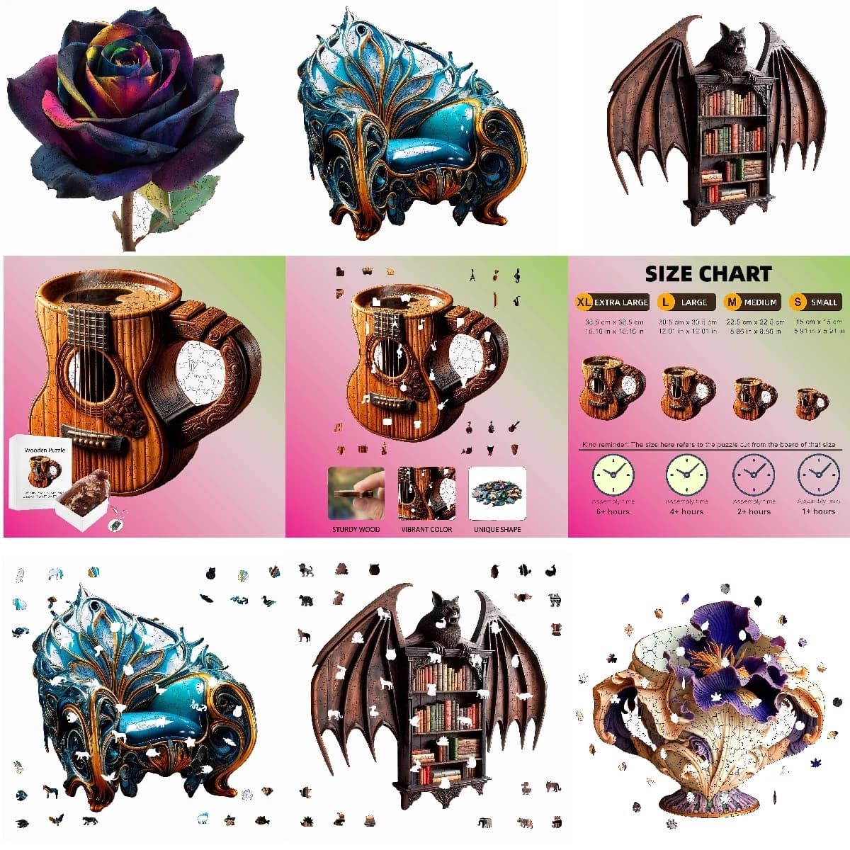Wooden Puzzles Challenge Your Brain, Making The Perfect Choice For Birthdays And Holidays With Colorful Christmas Gifts