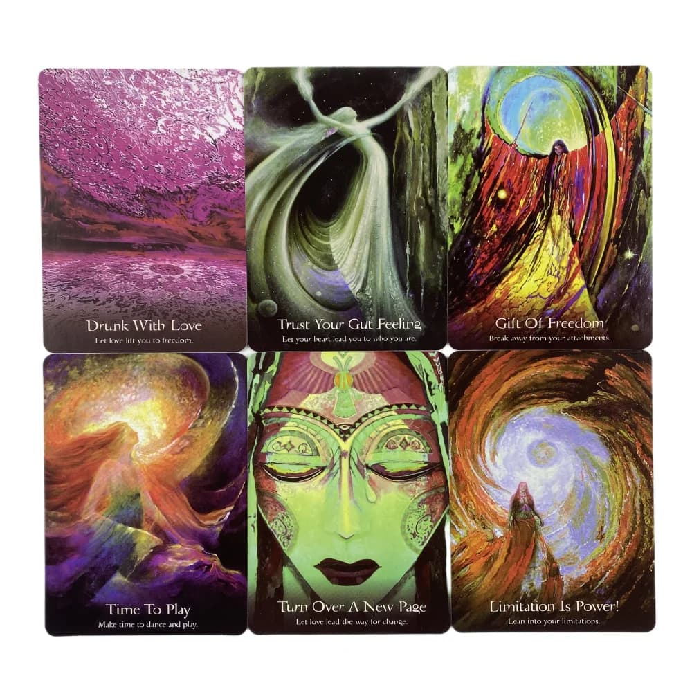 Carte Oracolo della Saggezza Sufi: Mazzo di 44 Tarocchi Edizione Divinazione Visions Divination in Inglese per Giochi da Tavolo