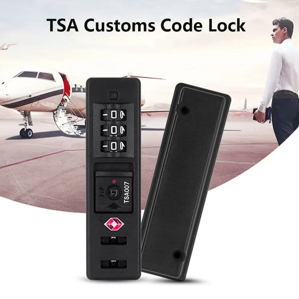 High Security Cable Luggage Lock Portable Customs Code Lock Padlock with Steel Cable TSA Customs Lock Smart Combination Lock