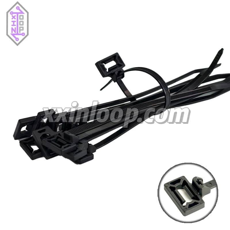 157‑00209 T50SOSWSP5E Fascetta stringicavo nera monopezzo con fissaggio a perno saldabile, lunghezza 163 mm, per diametro fascetta da 1,0 a 35,0 mm