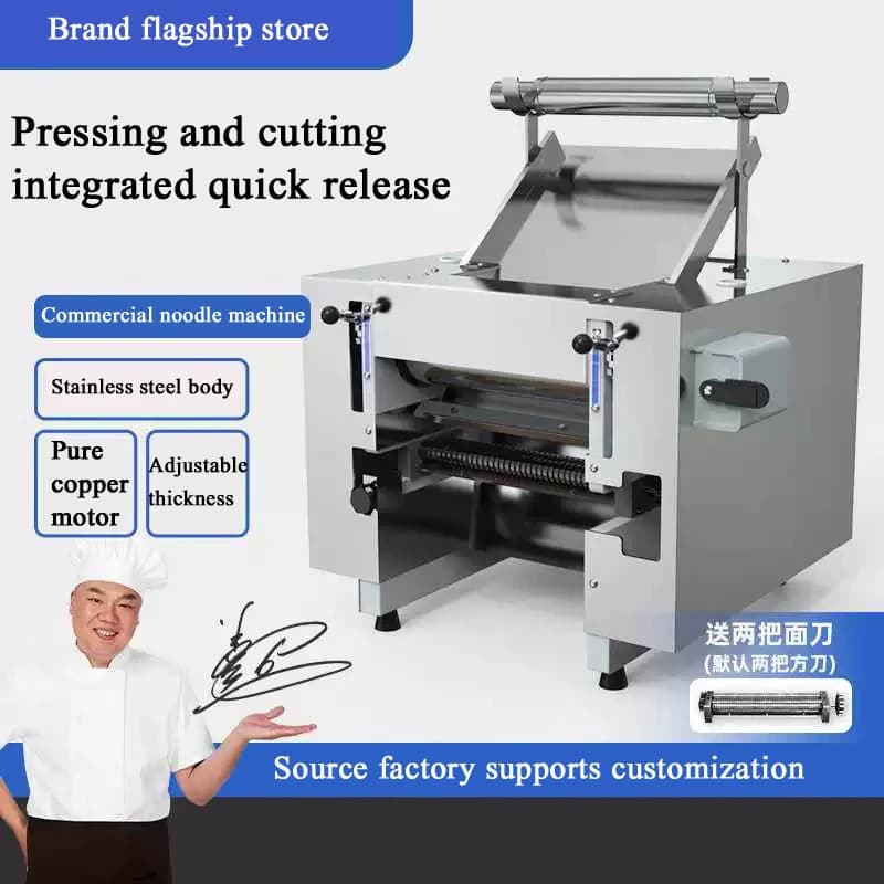 Pressa per impasto Macchina per pasta elettrica commerciale automatica per panetteria Pizza Impastatrice a rulli Macchina per pasta
