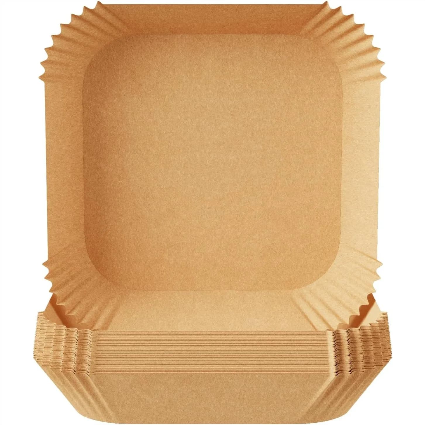 Carta da forno per friggitrice ad aria, 100 pezzi di carta forno quadrata, rivestimenti usa e getta antiaderenti da 8 pollici per friggitrici ad aria da 5-8 QT, resistenti all'olio