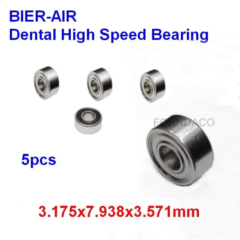 Cuscinetti dentali della turbina di 5pcs SR2-5TLZWN per la sfera ceramica ad alta velocità di Bien aria manipolo 3.175x7.938x3.571mm