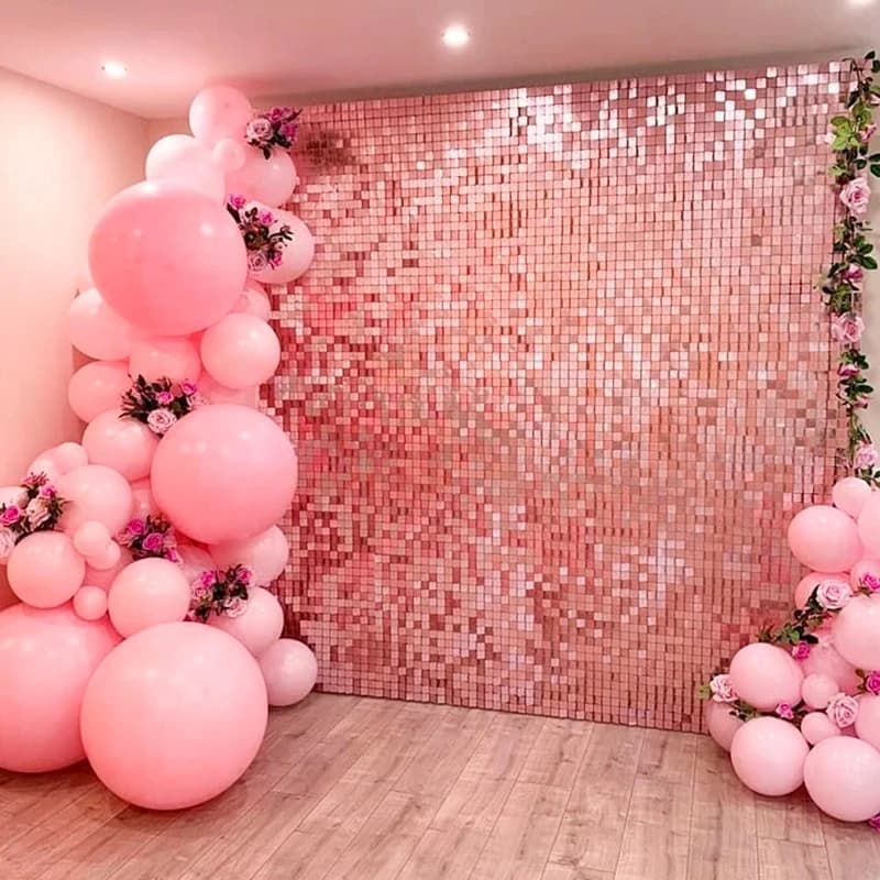 Tenda glitterata in lamina da 2 m con paillettes luccicanti per sfondo per zona fotografica Sfondo Matrimonio Compleanno Festa Baby Shower Decorazioni per zona fotografica