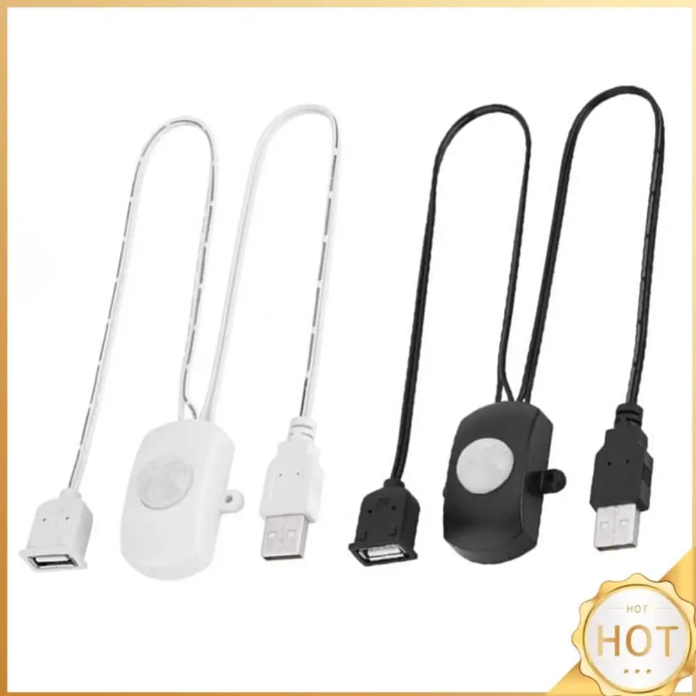 Interruttore a infrarossi PIR intelligente con interfaccia USB, mini interruttore da corridoio, pratico, portatile, regolabile per bagno e seminterrato