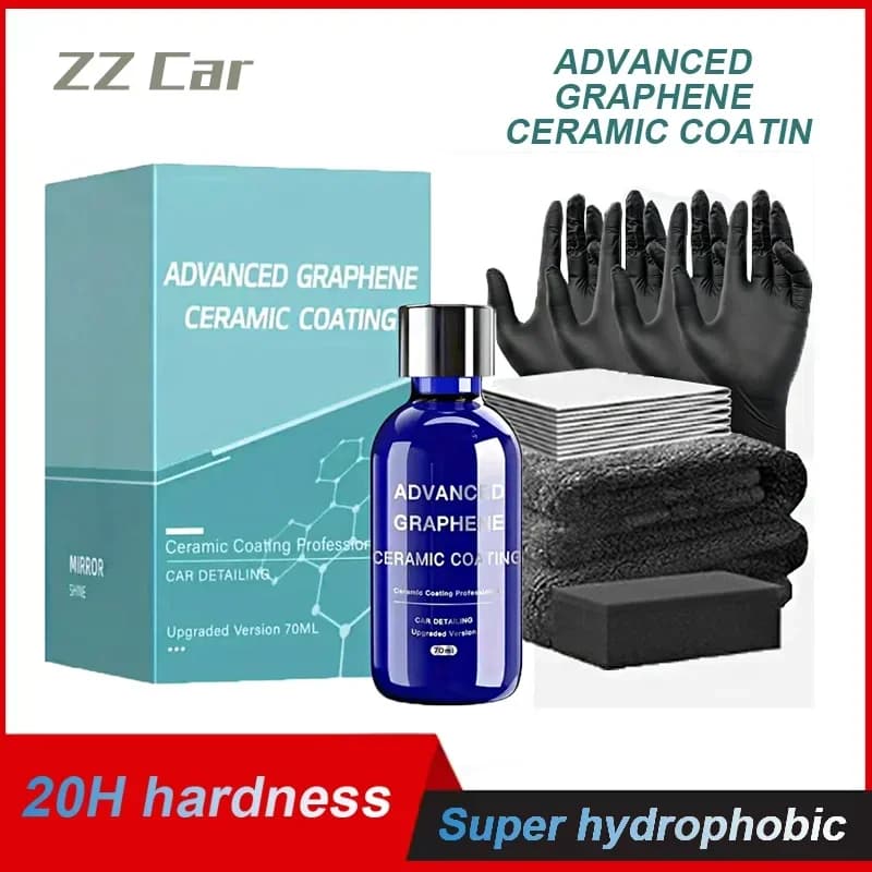 Rivestimento ceramico al grafene avanzato 20H per auto (70ML) Tecnologia di tracciamento UV Utlizes Ultra alto lucido antigraffio per auto
