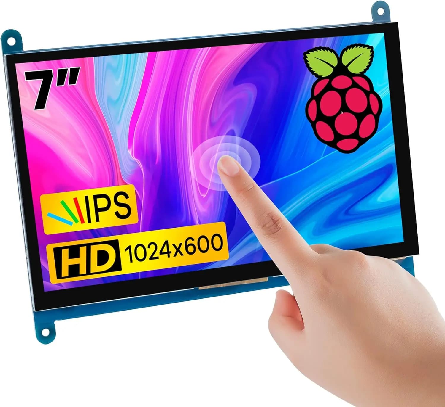 Monitor Touch Screen IPS LCD da 7 Pollici 1024x600 HDMI per Raspberry Pi 5/4/3/Zero W, BB Black, Windows