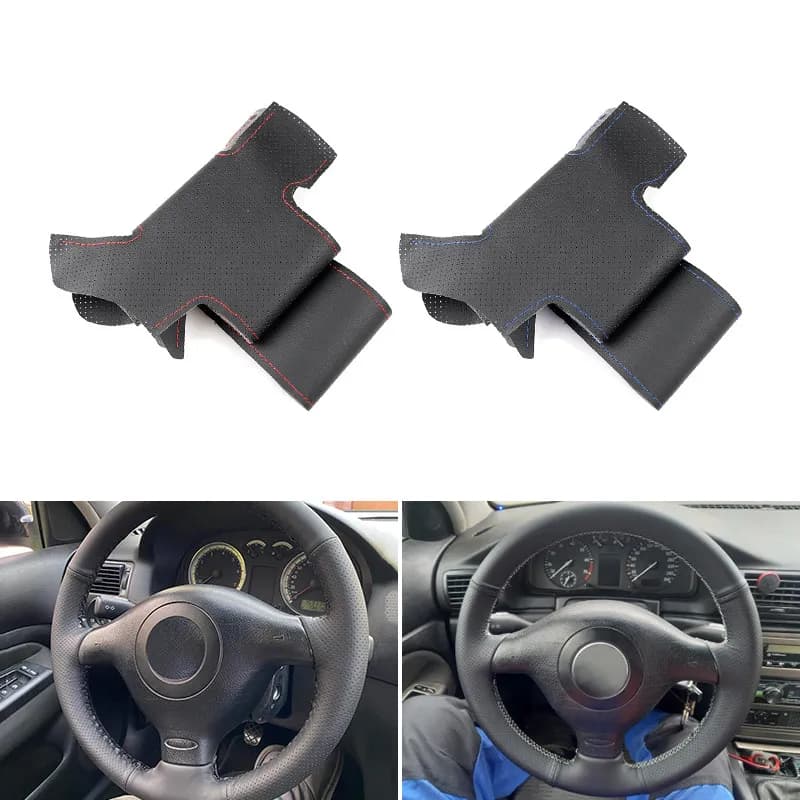Soft perforated leather DIY hand sewn leather trim cover for VW Golf 4 MK4 Passat B5 1996-2005