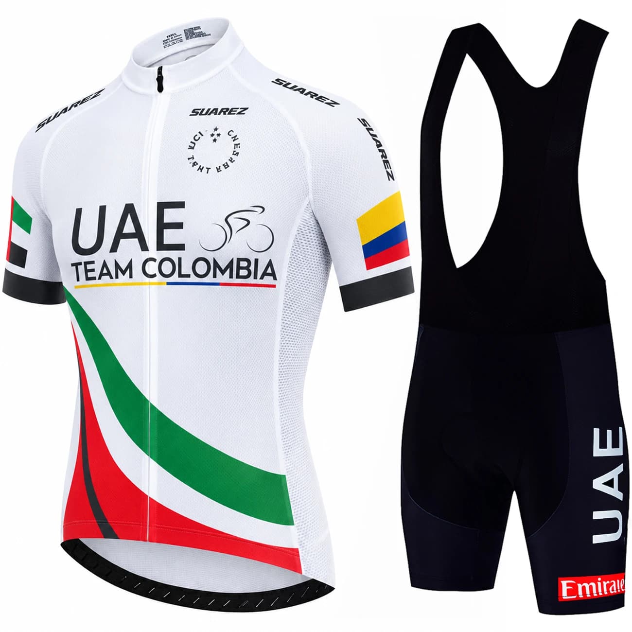 Men's Sportswear Set UAE Mountain Bike Jerseys Men\'s Cycling Clothing Men Mens Cycling Clothes Bib Shorts Long Padding Jacket