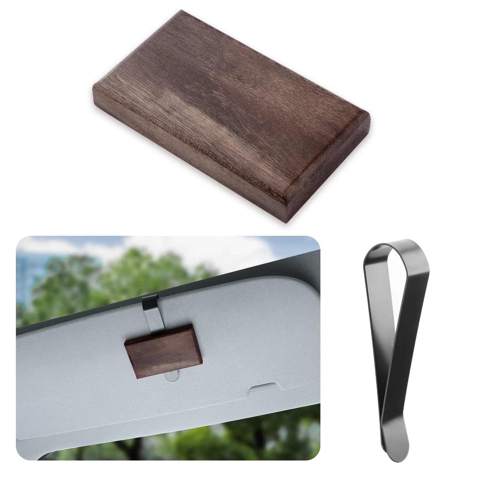 Deodorante per Auto in Legno, Piccolo Diffusore a Blocco, Ricarica Aromaterapia, Elimina Odori Interni, Accessori Regalo