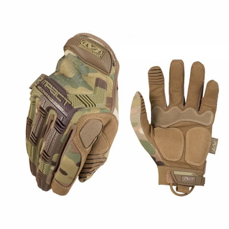 Guanti tattici a dita lunghe per sport all'aperto, resistenti all'usura, mimetici, antiscivolo, per ciclismo, caccia, alpinismo, fitness