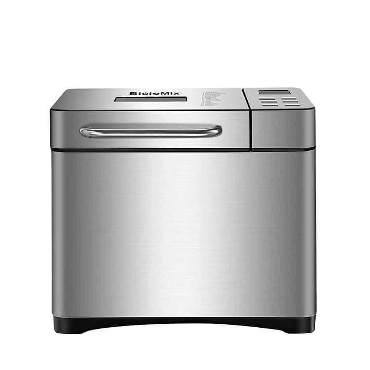 BioloMix Professional Automatic Electric Bread Maker Stainless Steel 2 lb Capacity Non-Stick Easy-Clean Eco-Friendly Household