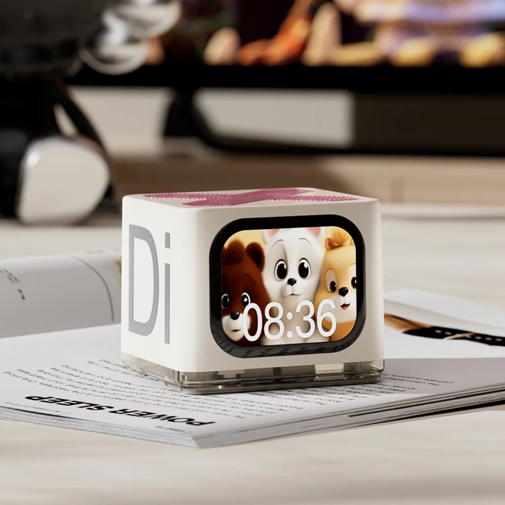 Magic Cube Mini AI Speaker – Altoparlante Bluetooth wireless con schermo e funzione di chiamata, per ufficio, feste, campeggio, casa e viaggi