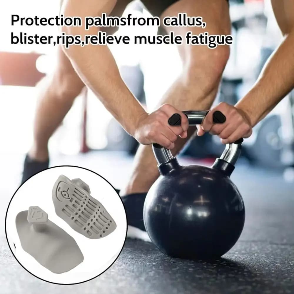 1 Pair Ergonomic Weight Lifting Grips Anti-slip Honeycomb-shaped Workout Gym Gloves Thicken Elastic Silicone Palm Grips