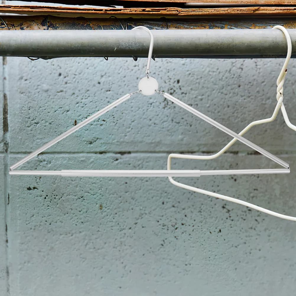 2pcs Folding Clothes Hanger Portable Lightweight Space Saving Multi Functional Garment Rack For Travel Home Hotel Outdoor