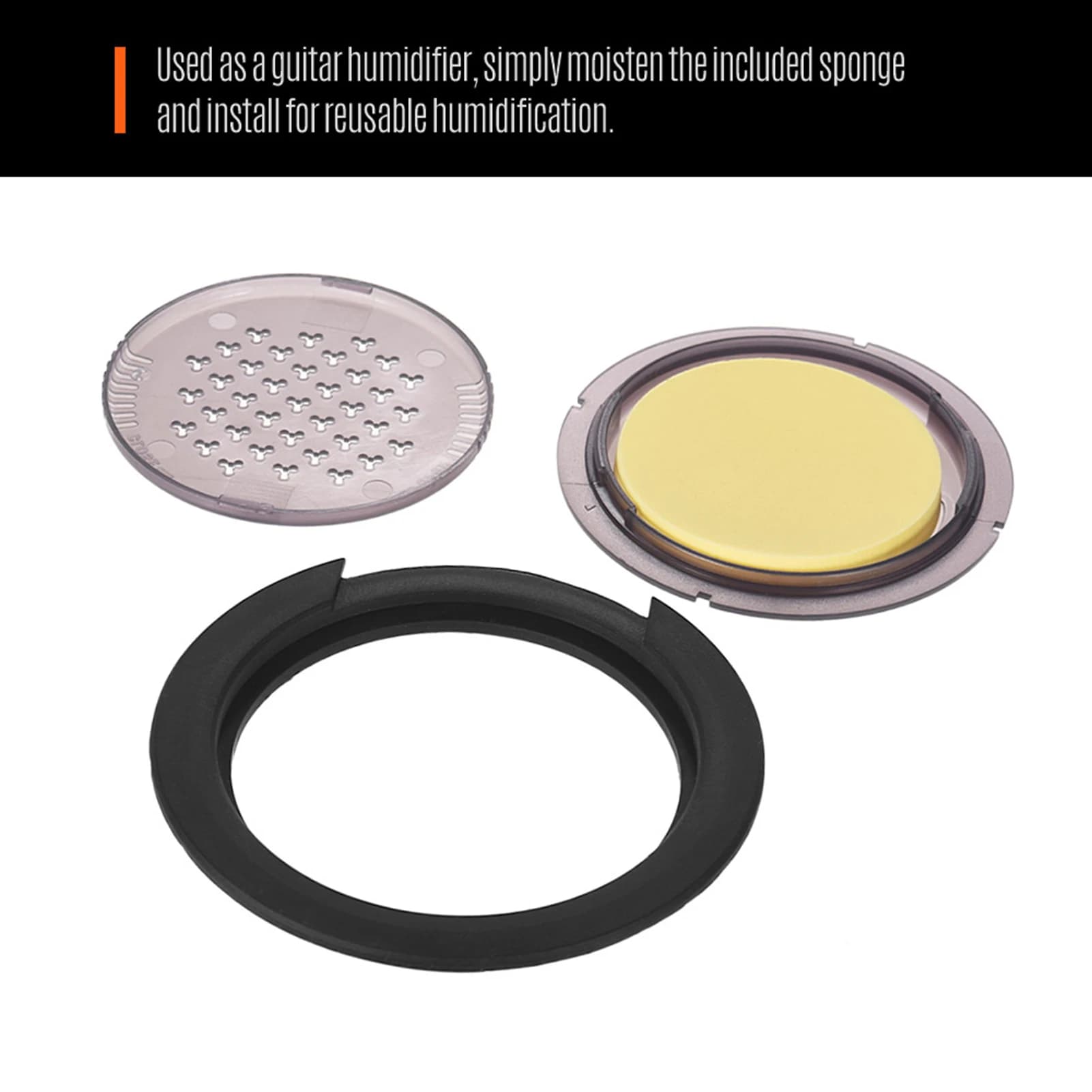 SM-20 Coperchio per Foro Acustico 3-in-1 per Chitarra con Umidificatore e Deumidificatore per Chitarre da 101-103mm