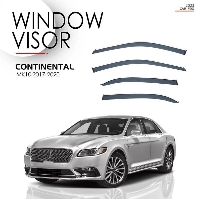 Per LINCOLN CONTINENTAL 2017-2020: Tendine Parasole per Finestrini Auto, Protezione Antipioggia e Antivento per Finestrini Laterali, Accessori Auto