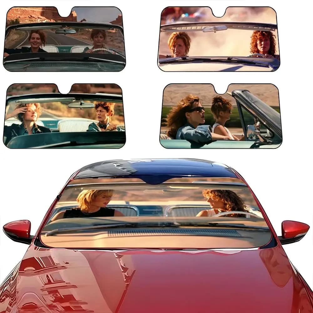 Parasole per auto Movie T-Thelma & L-Louise, parasole per parabrezza, parasole per protezione solare, regali originali per auto.