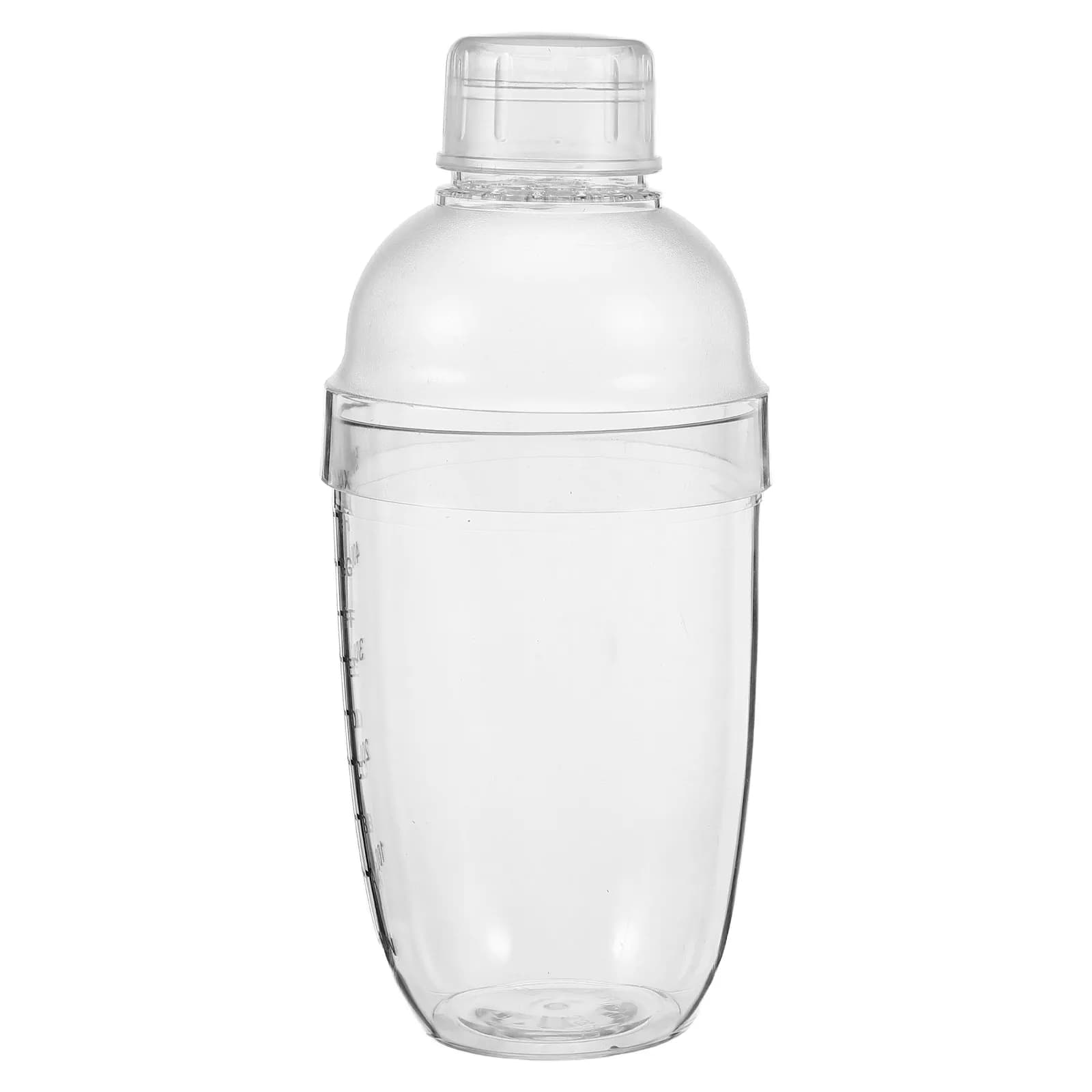 Shaker per Cocktail Manuale, Bicchiere Mixer 530ml in Resina PC Trasparente, Shaker da Bar Antigoccia con Scala Graduata, Resistente al Caldo e al Freddo