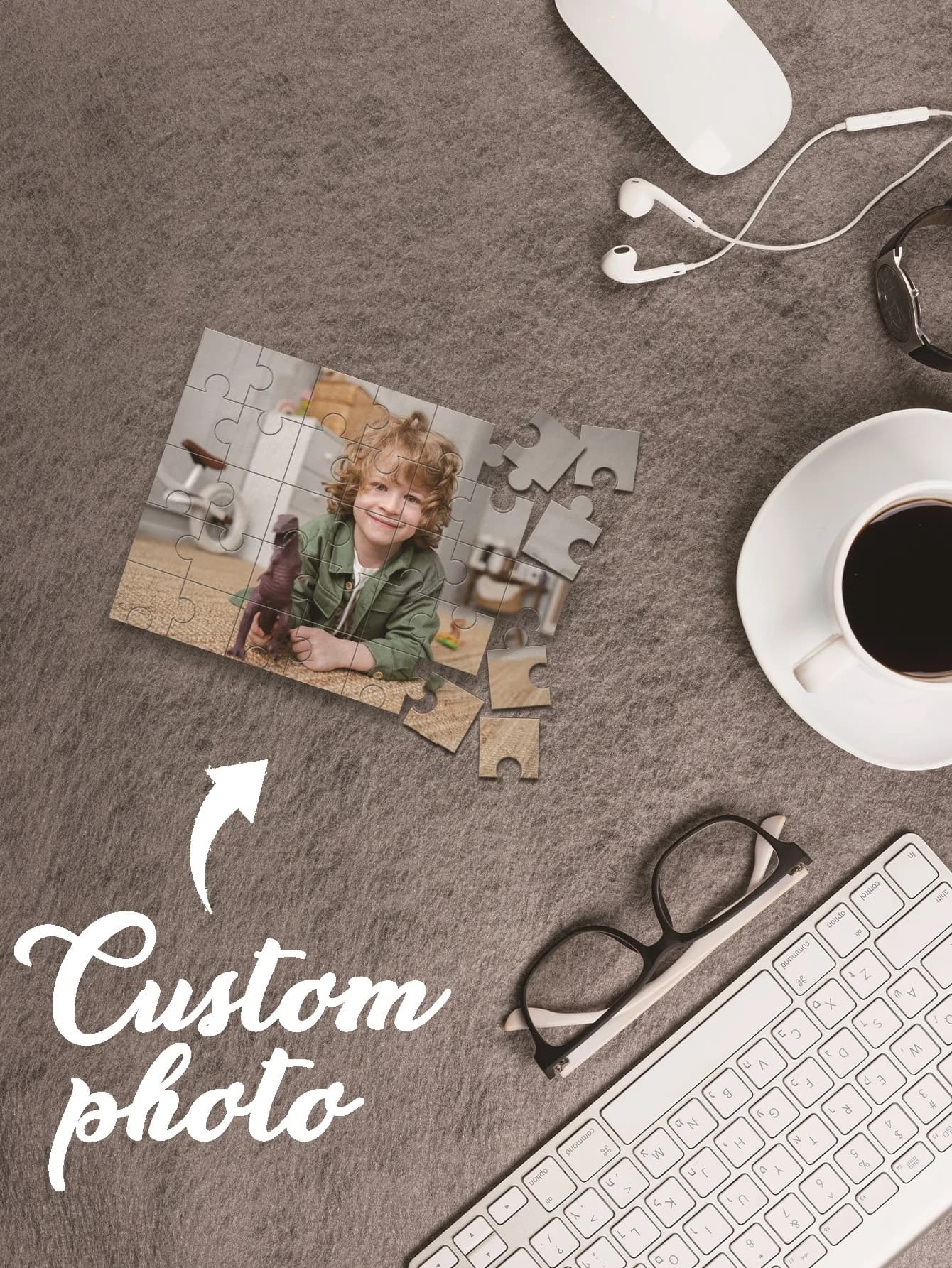 35/150/300/500 Pezzi Puzzle Personalizzati con Foto, Poster Personalizzabili Fai-da-Te, Ritratti e Foto di Famiglia