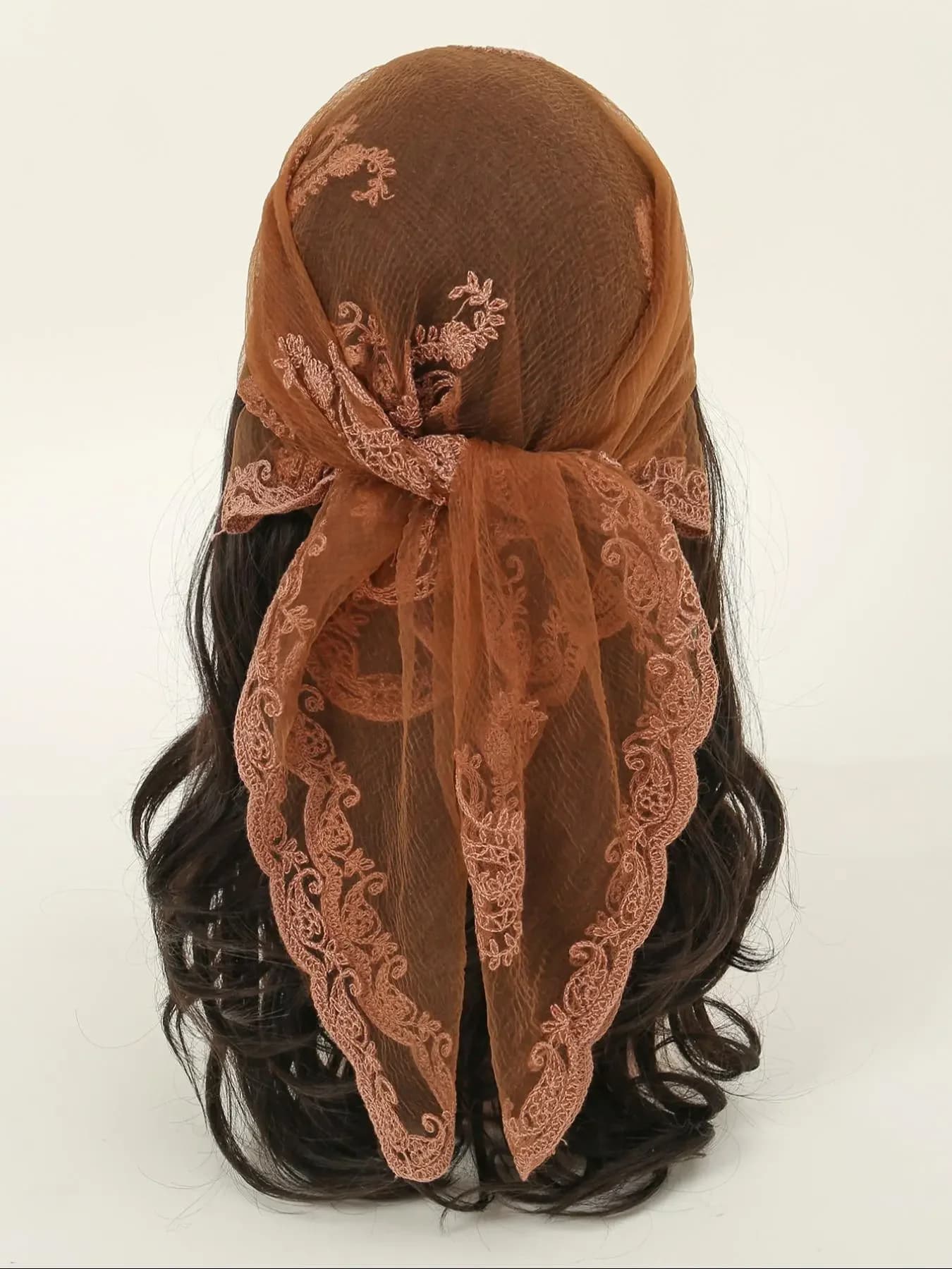 Women's Floral Embroidered Square Scarf, Fashionable Elegant Multifunctional Scarf For Daily Wear, Casual Versatile Scarf