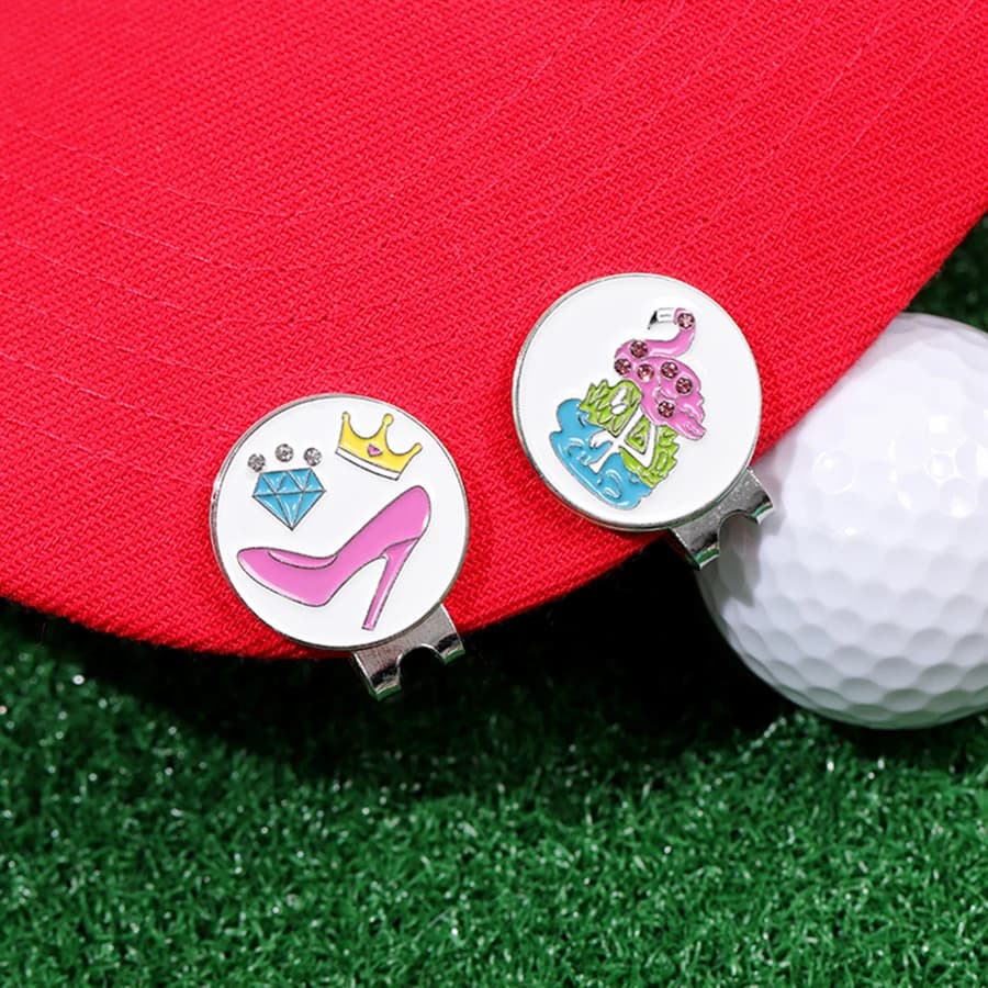 Nuovo stock clip per cappello da golf con divertente felice Gilmore Ball Mark Golf Mark duro cappello alla moda distintivo in metallo regalo di gioielli per una amica