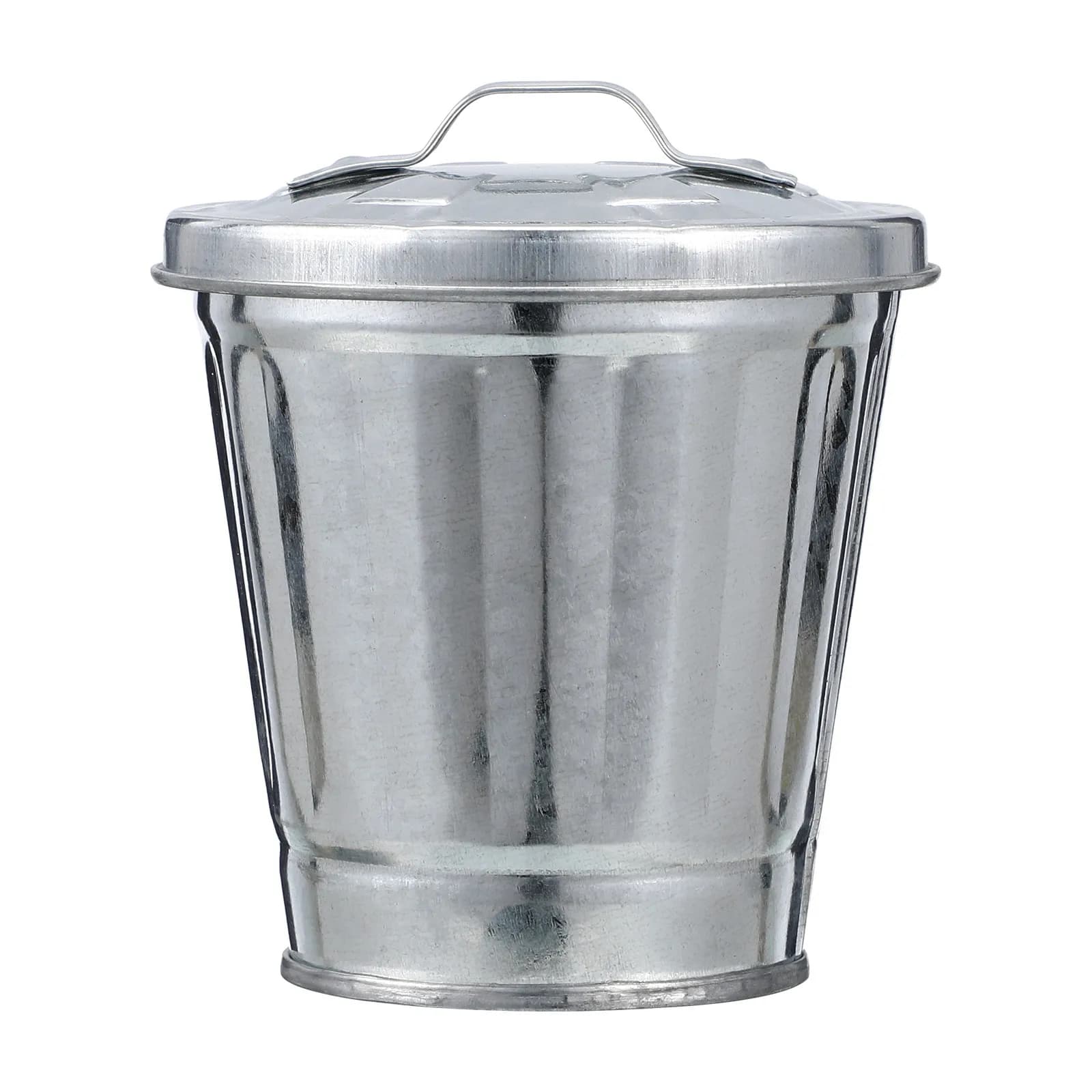 1Pcs Desktop Storage Container Mini Garbage Bin Trash Can Covered Small Desktop Waste Basket for Office Home Car