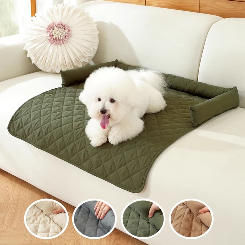 Dog bed blanket Dog mat Cover for sofa Pet cap with neck pillow Nido calming washable to travel home