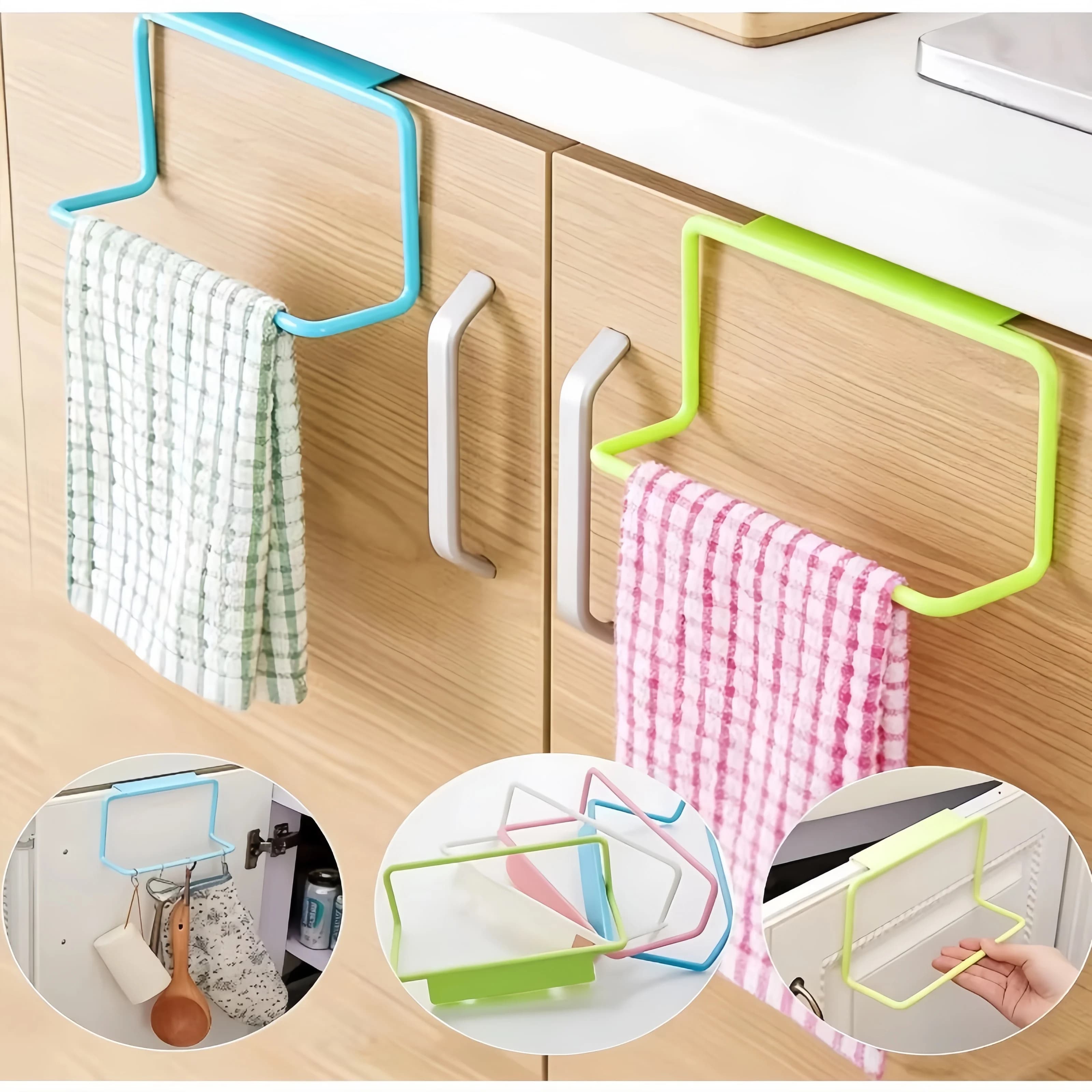1 pz. Appendiabiti in plastica, portasciugamani da appendere alla porta dell'armadio, portasciugamani multiuso, portaoggetti per l'organizzazione domestica