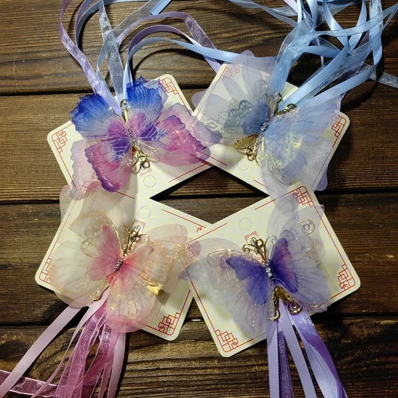 Festival Hanfu Copricapo Butterfly Nappa Hair clip Accessories for old style hair