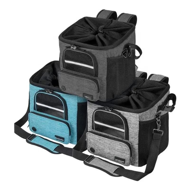 Breathable Pet Bicycle Front Basket Dog Bike Handlebar Carrier Backpack with Mesh Window Universal Travel Pet Bag for Dog Cat