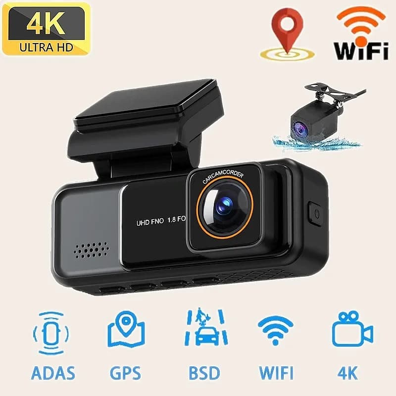 Cross-border New 4K Front and Rear Dual Dash Cam with GPS ADAS BSD Night Vision